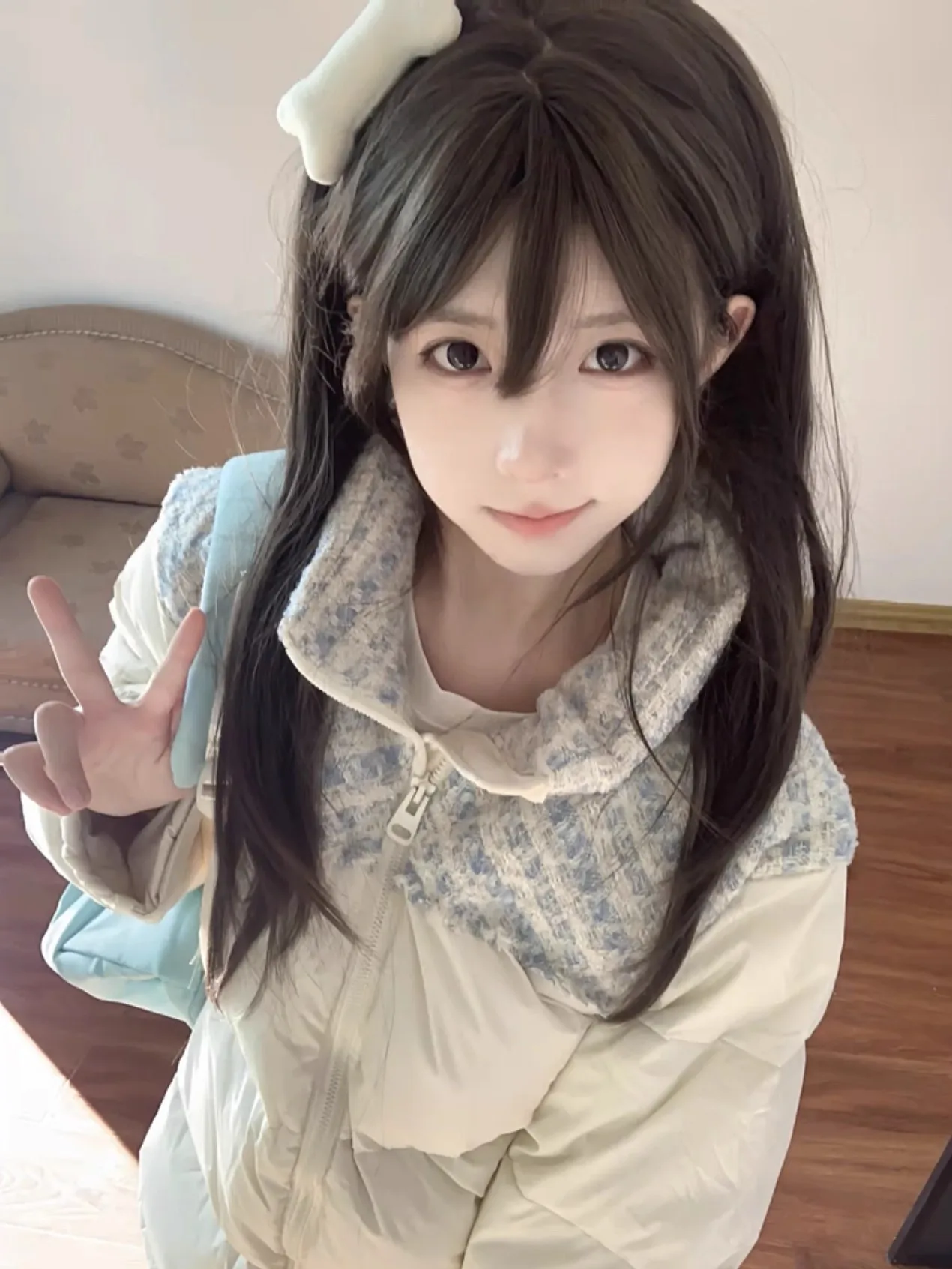 

Women's Thiened Winter Jaet Stand Collar down Cotton Coat Bread Sle Warm Coat Korean Version Loose Fit Long Sve Zipper