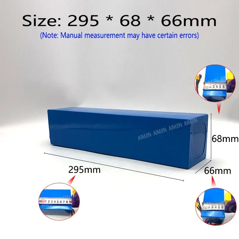 2024 AIMJIN 16S3p 60 V 10,5 Ah Li-Ion-Akku, geeignet für Hochleistungs-Mountainbike. Ersetzen Sie den Akku für Elektroroller XT60 + JST-Stecker