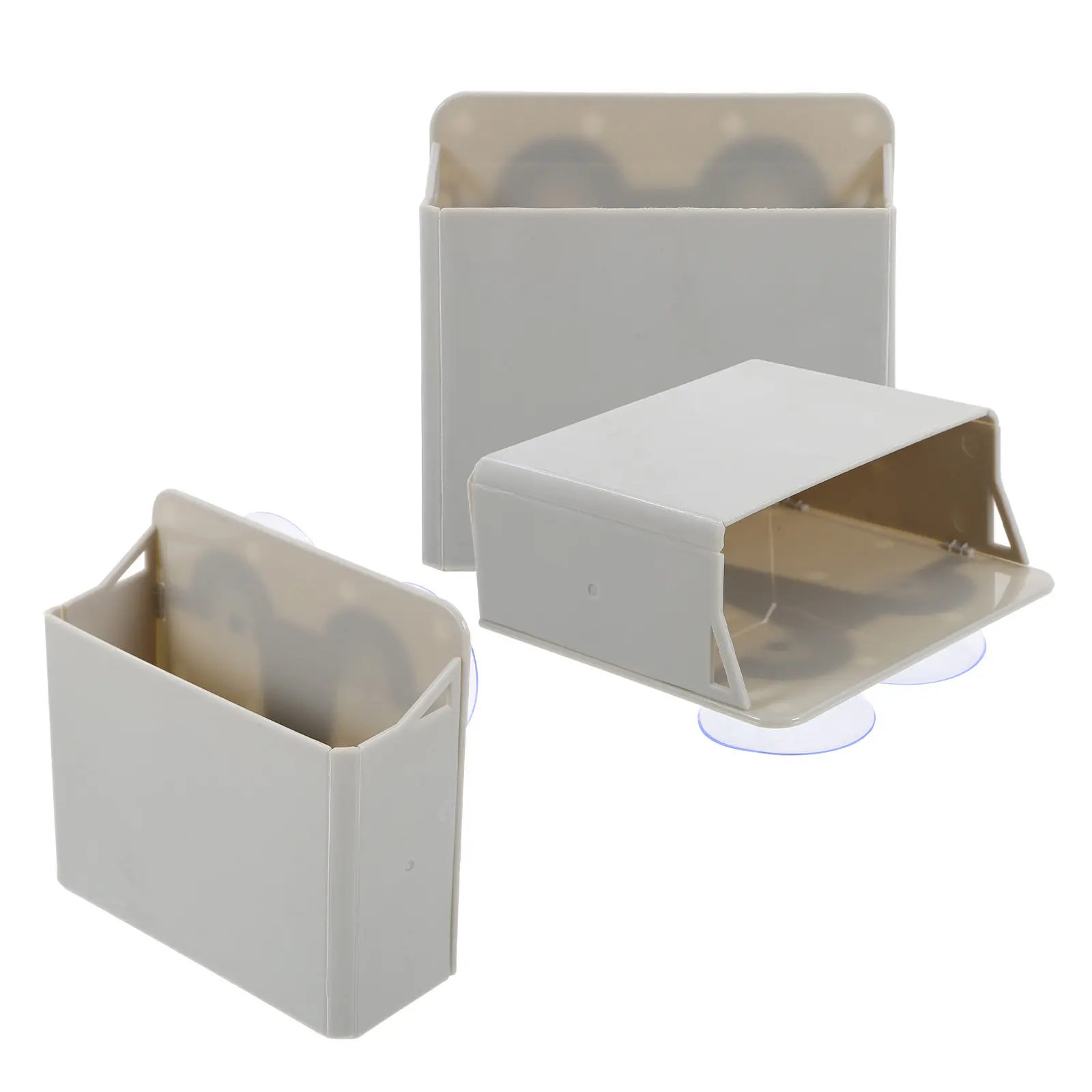 3Pcs Whiteboard Marker Organizer Suction Cup Pen Holder Multifunctional Storage Box Detachable Easy Install for Glass Tiles