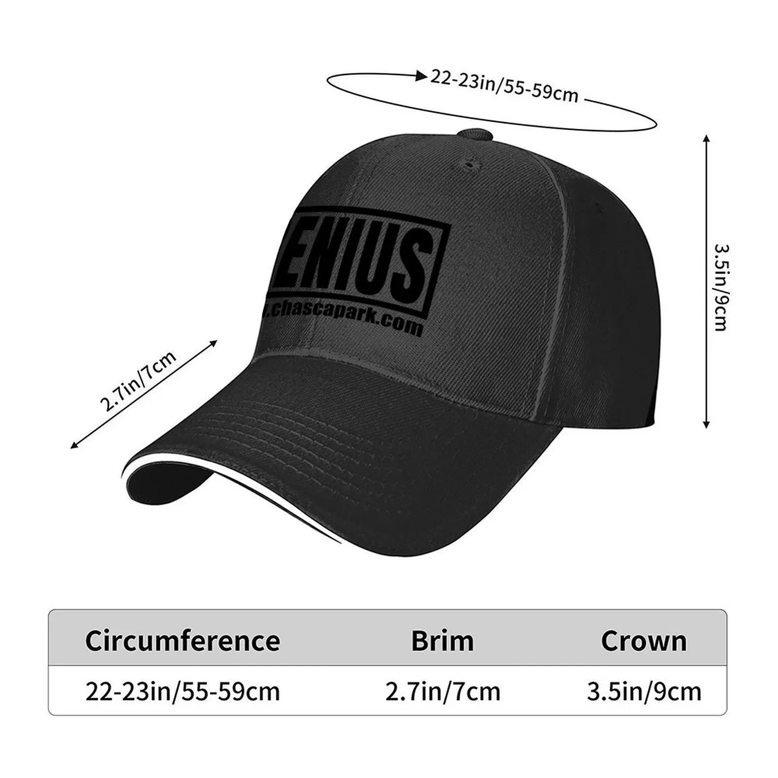 WORD MERCH - السلسلة 1 - GENIUS - قبعة بيسبول BLK قبعات فريدة من نوعها | -F- |   قبعة ديربي ملابس جولف للسيدات ملابس جولف للرجال