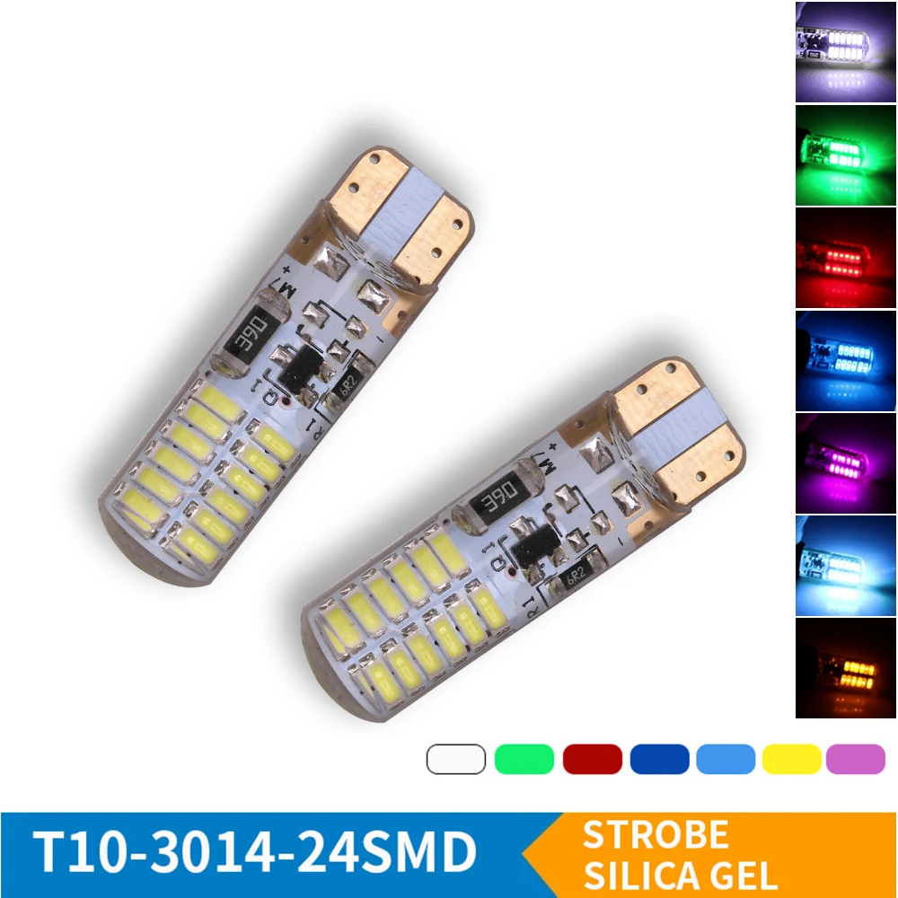 

2pcs T10 Flashing light W5W car led light Clearance Lights Assembly t10 Strobe light led interior car light parking lights 12v