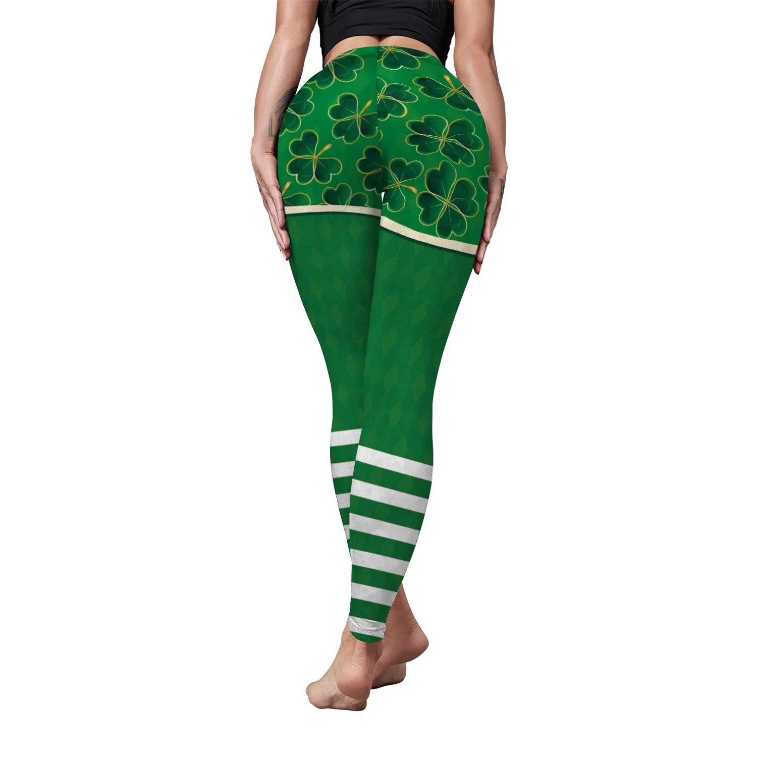 New St. Patrick's Day Leggings Green Clover Ireland Cosplay Sexy Leggin Tights Push Up Fitness Women Irish Festival PartyPants