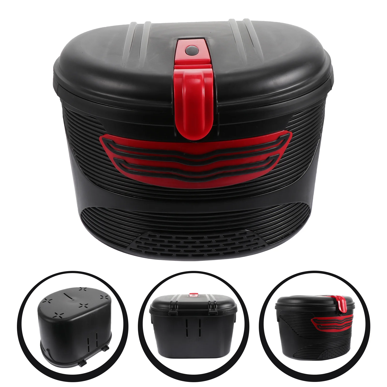 

Lockable Front Frame Holder Durable Electric Bike Basket Stable Bicycle Racks Cycling Accessory Plastic Bike Supply