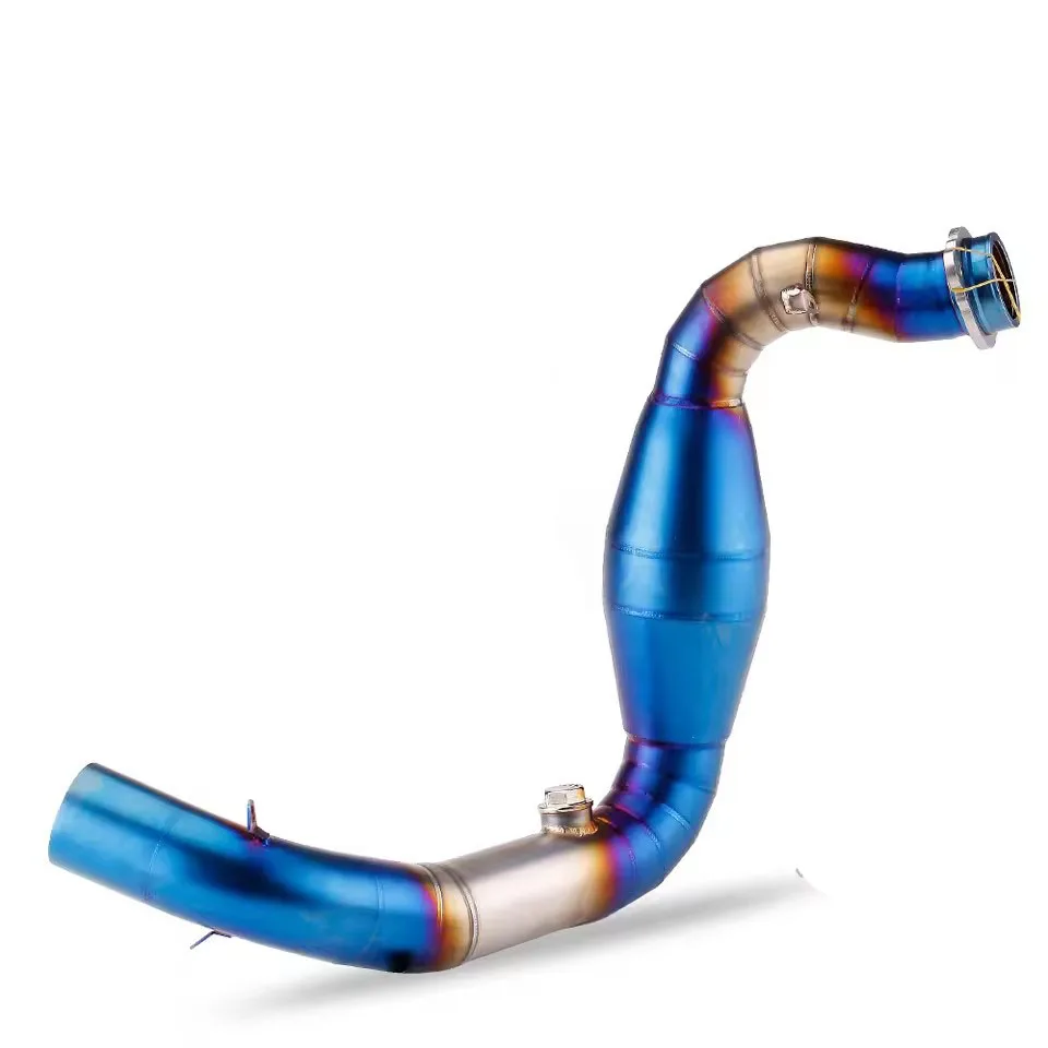 

For BMW G310R G310GS 2017-2024 G310 R / GS Escape Motorcycle Exhaust Header Link Pipe 51MM Slip-On Blue Header Muffler Pipe
