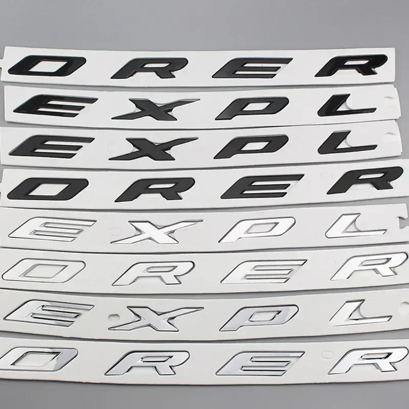 

3D ABS Chrome Black EXPLORER Letters Car Front Hood Emblem Badge Sticker for Explorer 2011-2019 Car Styling Accessories