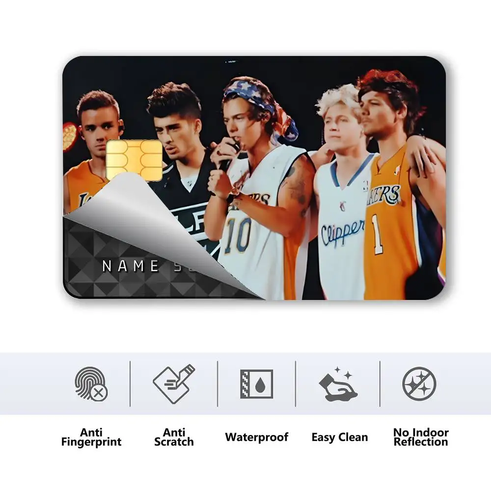 O-One D-Direction Card Stickers 4pcs HD Matte PVC Sticker Film Tape Skin for Credit Card Debit Card Sticker Gifts