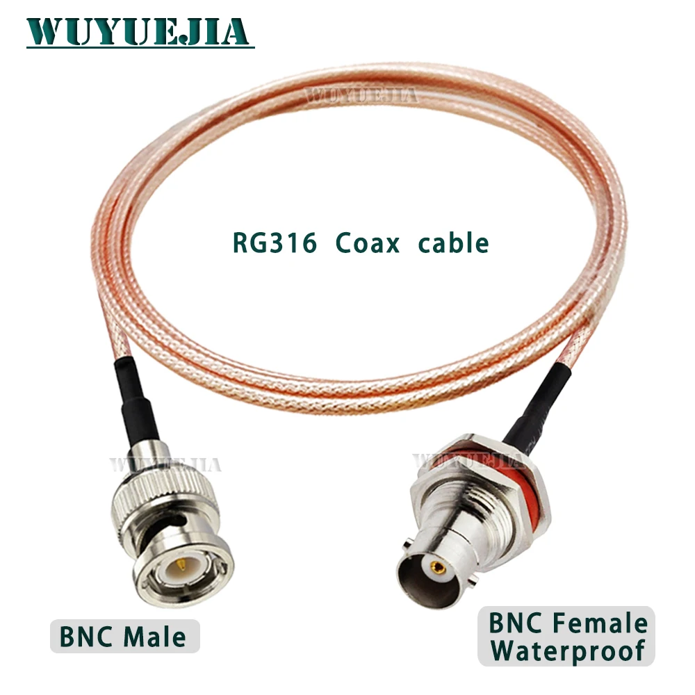 Waterproof BNC Type BNC Female Jack to BNC Male Plug RG316 Coaxial Cable Pigtail WIFI Router Antenna Extension Cord Jumper