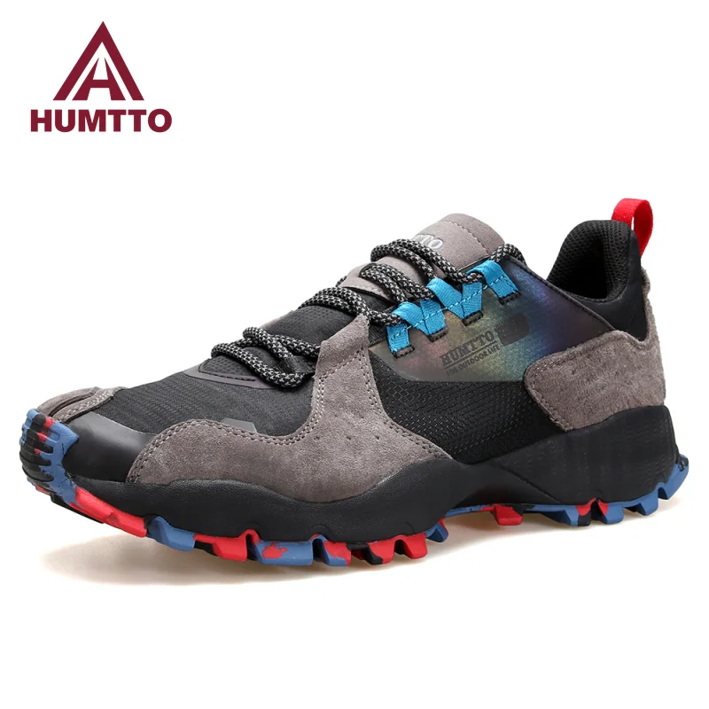 HUMTTO Men Shoes Leather Casual Sneakers Breathable Luxury Designer Running Men\'s Sports Shoes for Man Fashion Tennis Trainers