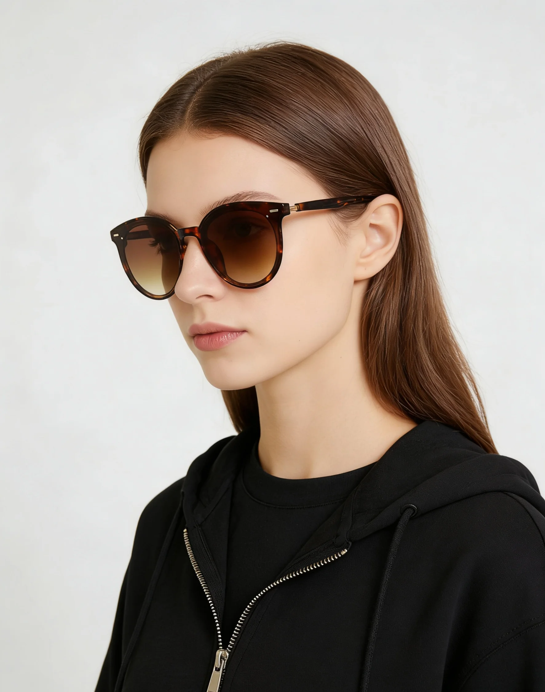 

Oversized Hart Shape Fullrim European Gradient Color Trendy UV400 Sunglasses for Fomen