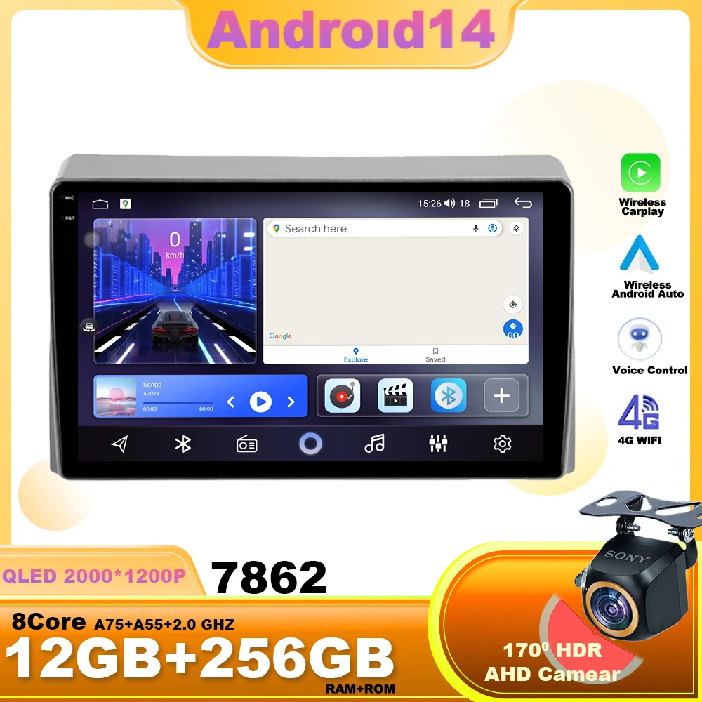 

Android 14 Car Radio For Toyota Hiace XH10 H200 5 Ⅴ 2004 - 2021 Wireless Carplay Stereo Multimedia Video Player GPS 4G wifi