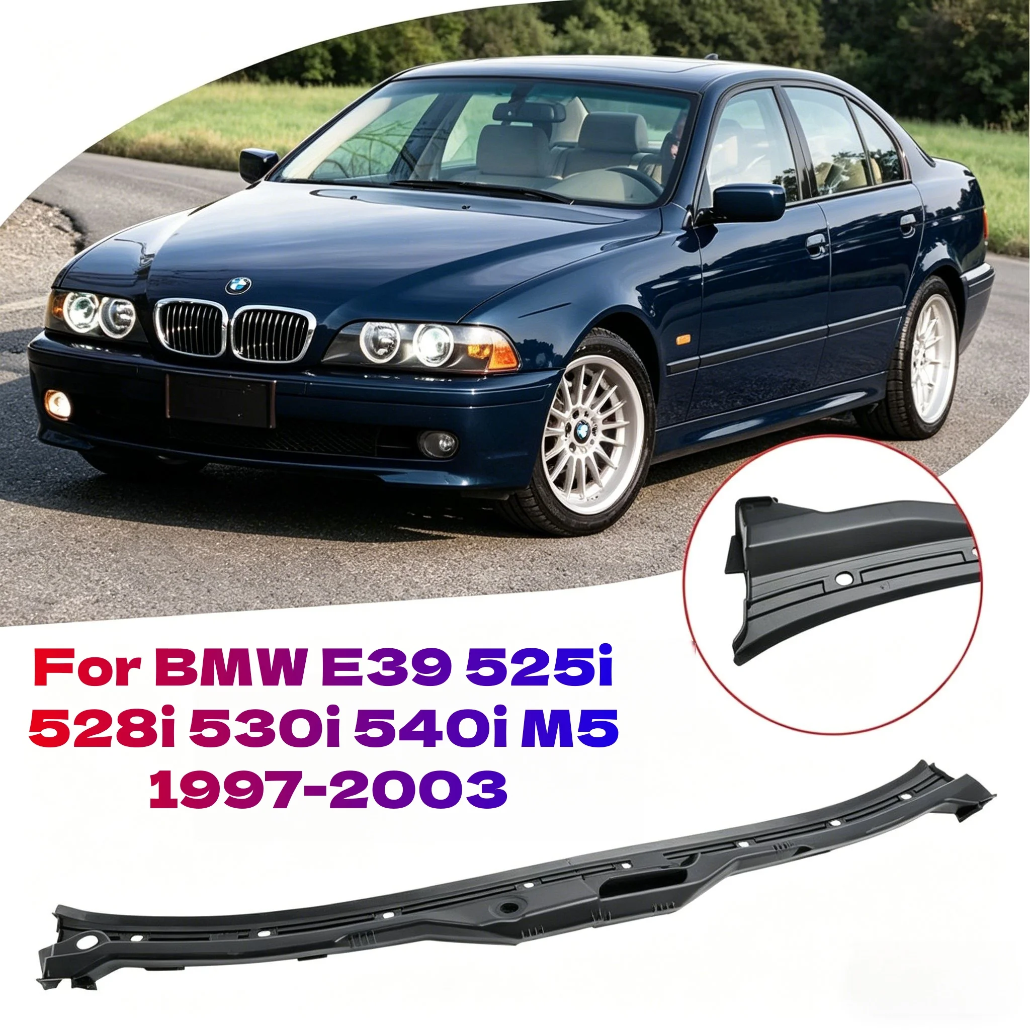 

Car Wiper For BMW E39 525i 528i 530i 540i M5 1997-2003 Windshield Silicon Refill Front Window Wiper Cowl Panel Grille Rain Tray