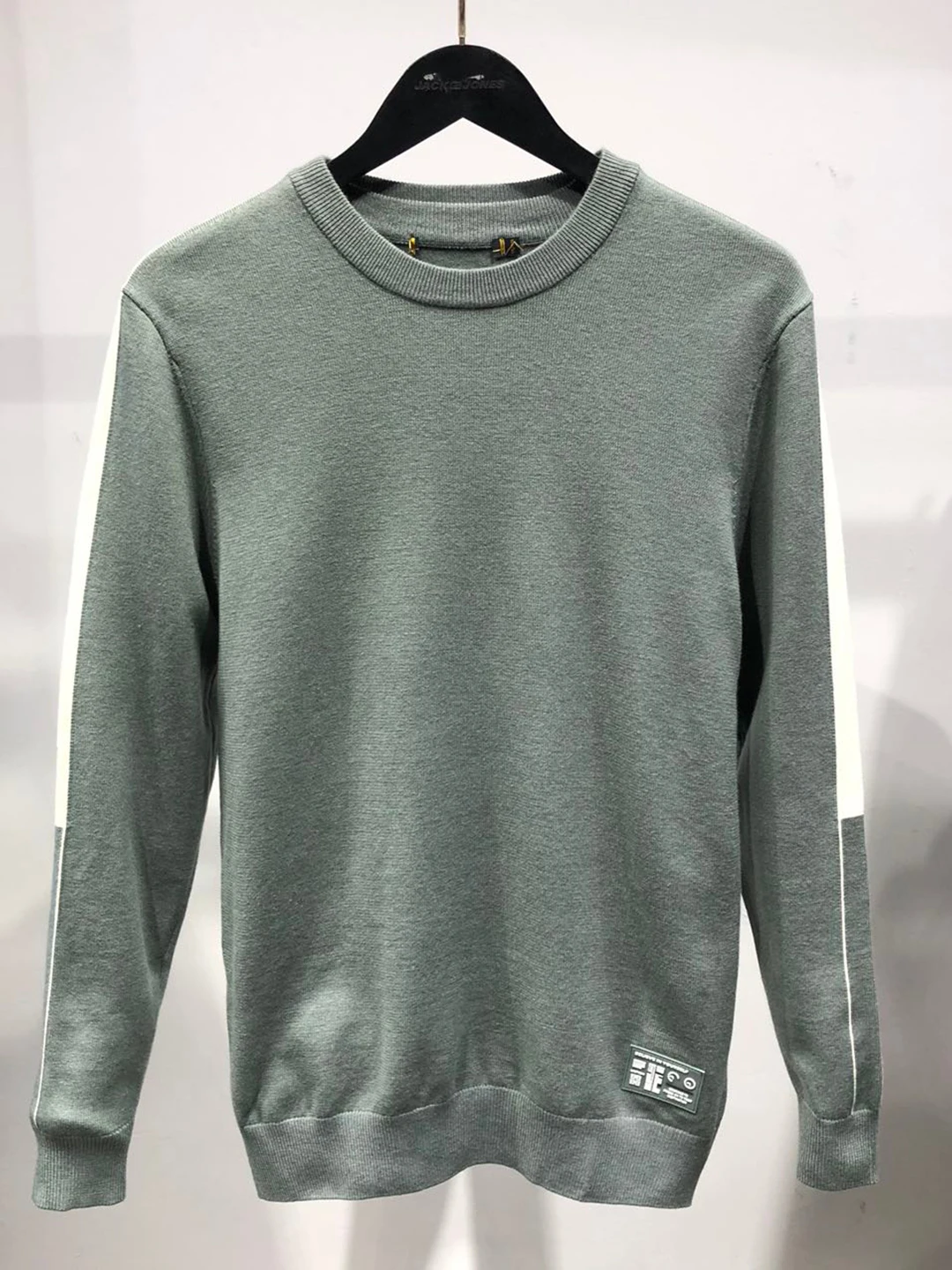 

Мужской вязаный свитер, круглый пуловер Ne, шерстяная смесь, повседневный базовый слой, осенне-зимняя коллекция, удобное дышащее...