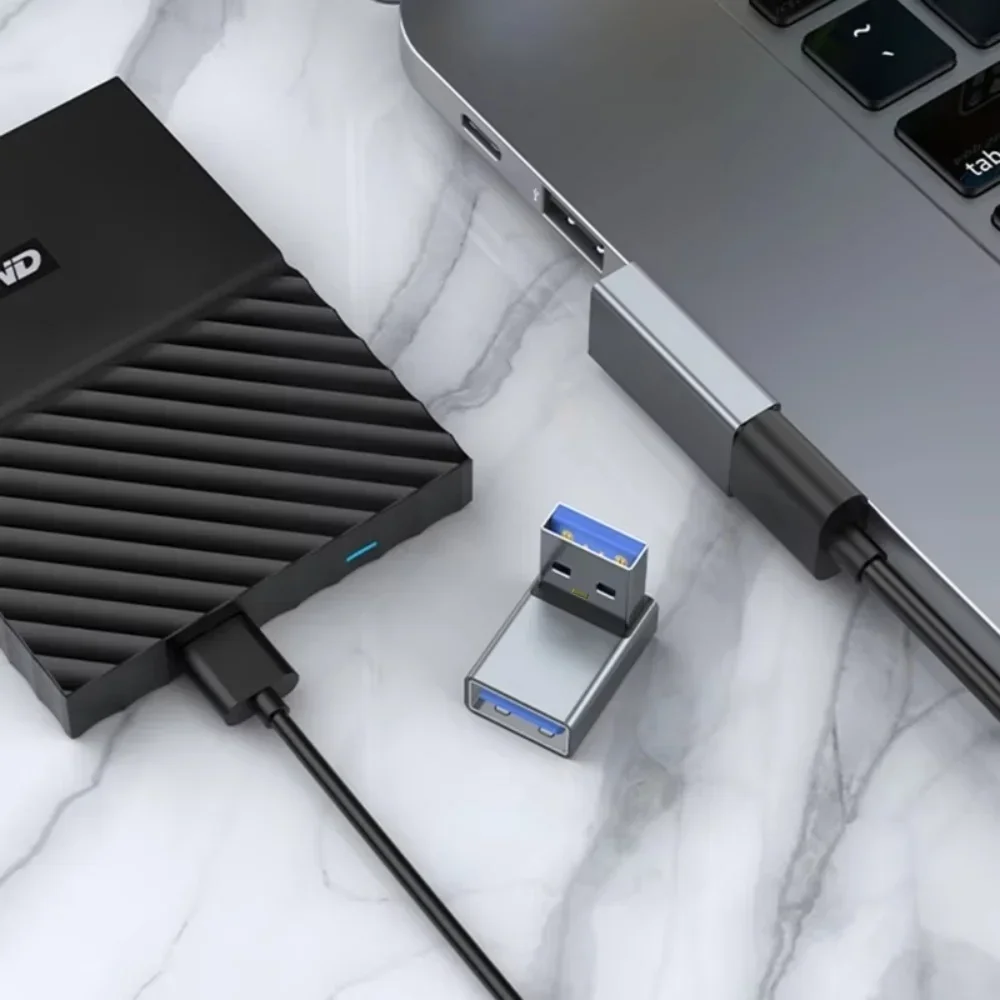 USB3.0 Male to Female Multi-direction Adapter Left Right Up Down USB A Extension Connector Space Saving Converter For PC Laptop