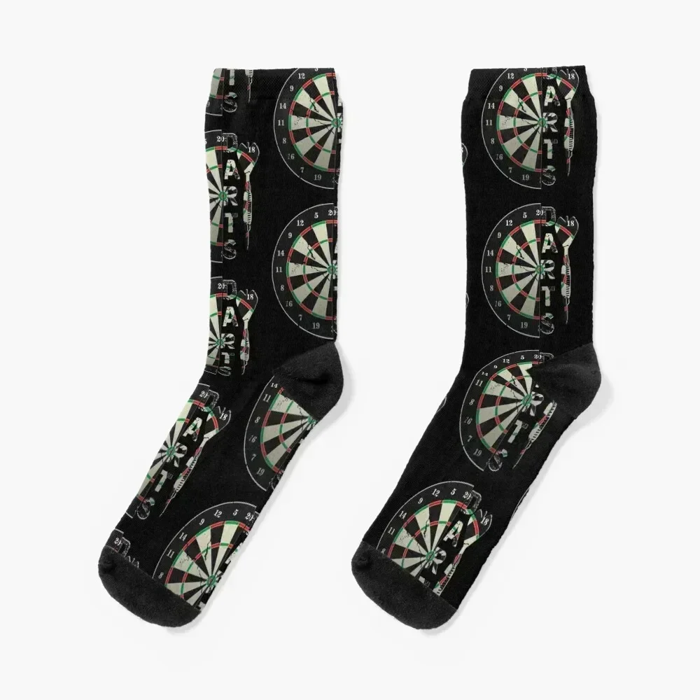 Darts Dartboard Typography Cracked Socks Stockings man golf retro Girl'S Socks Men's