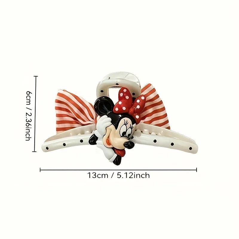 1 قطعة مشبك شعر الكرتون ديزني لطيف ميني دونالد داك نمط القرش كليب المألوف الدوبامين اللون مخطط المرأة إكسسوارات الشعر