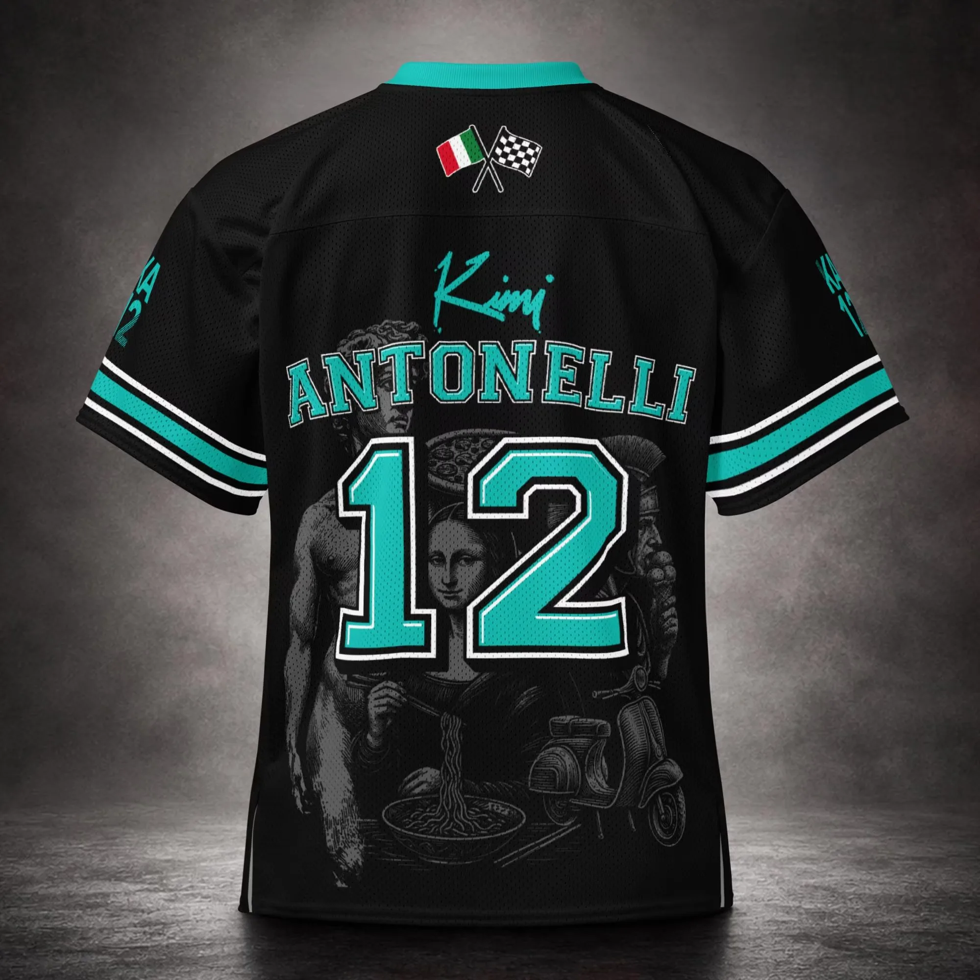 2026 Antonelli 12 Football Style Jersey Racing Fan Adult Kids Casual Sports T-Shirt italian Landmarks Inspired Quick-drying Tee