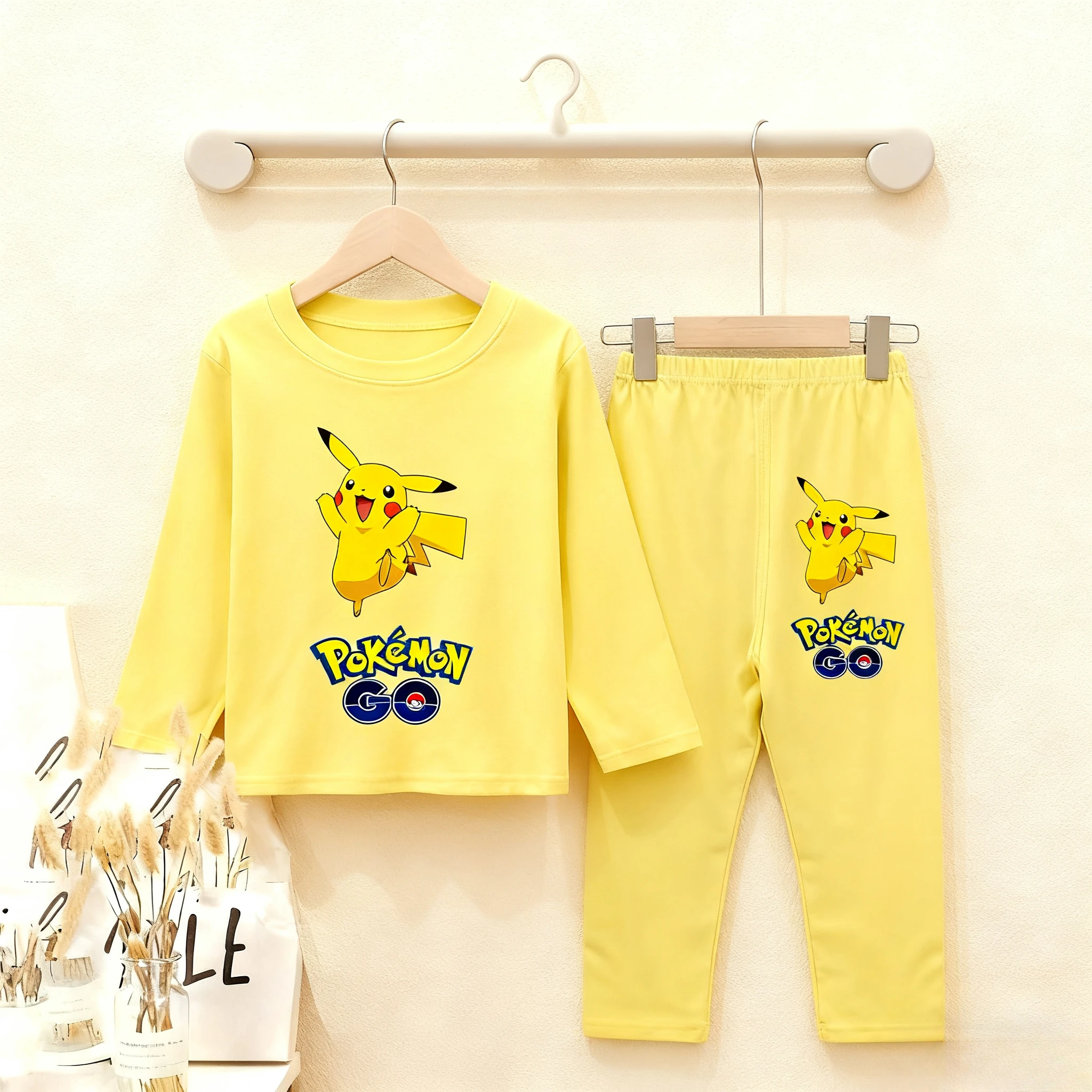 

Children Pyjamas Sets Pokemoned Cartoon Girl Boy Sleepwear Long Sleeved Clothes Kids Pajamas Set Baby Shirt Tops Clothing gift