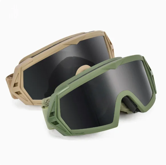 Polycarbonate Tactical Shooting Goggles UV400 Impact Resistant Protective Eyewear For Airsoft Paintball Outdoor Game Activities