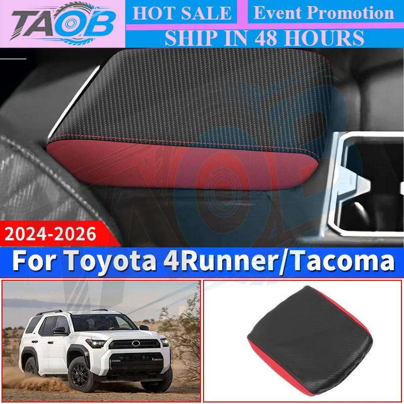 For Toyota 2024 2025 2026 Tacoma 4Runner Armrest Box Protective Cover Dust-Proof Scratch-Proof Car Interior Upgrade Accessories