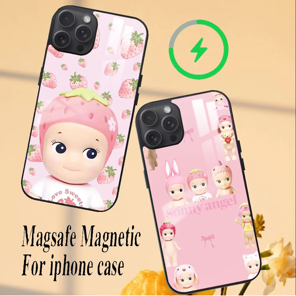 Cute Baby S-Sonny-es Angel Phone Case For iPhone 16 15 14 13 12 11 PRO MAX PLUS Mini Magnetic wireless mirror