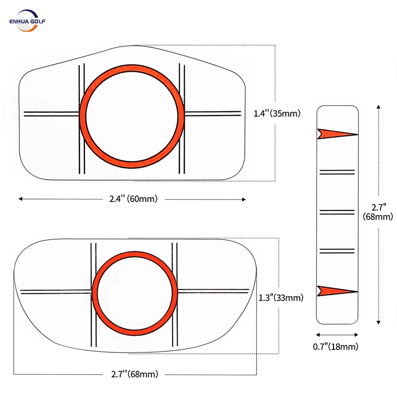 Cinta de impacto para palos de Golf, 10 piezas, pegatina de impacto, herramienta de entrenamiento para conductores, accesorios de práctica