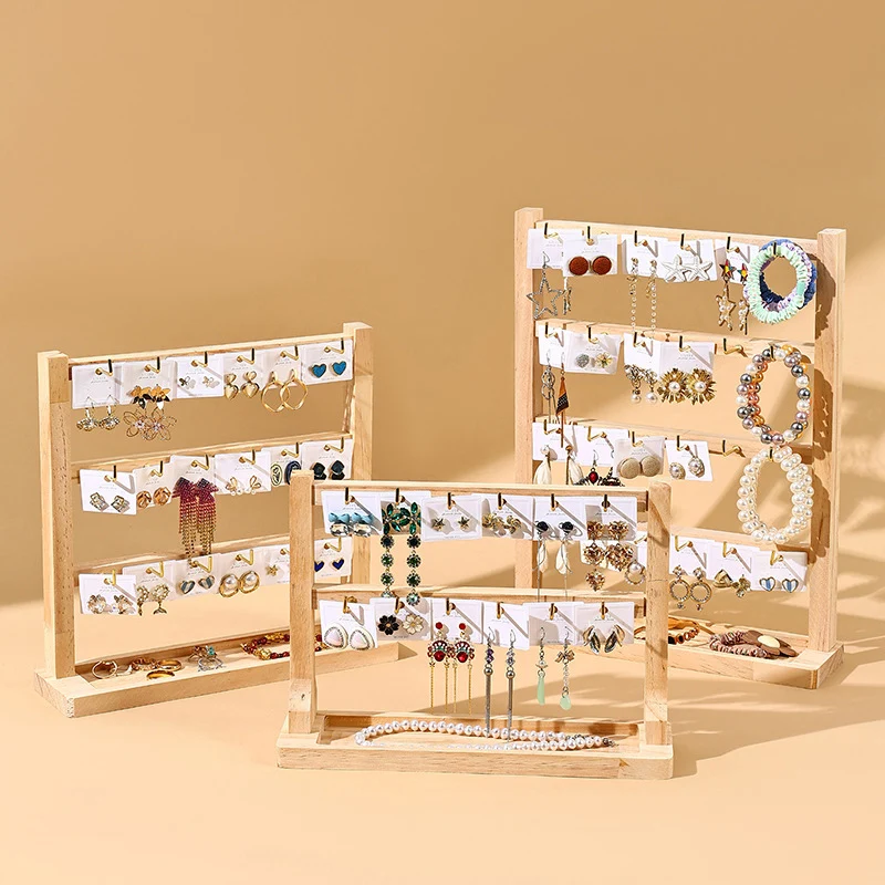 Jewelry Organizer Multi Tiers Jewelry Holder Jewelry Display Stand Earring Holder with Hooks for Rings Bracelets Showcase