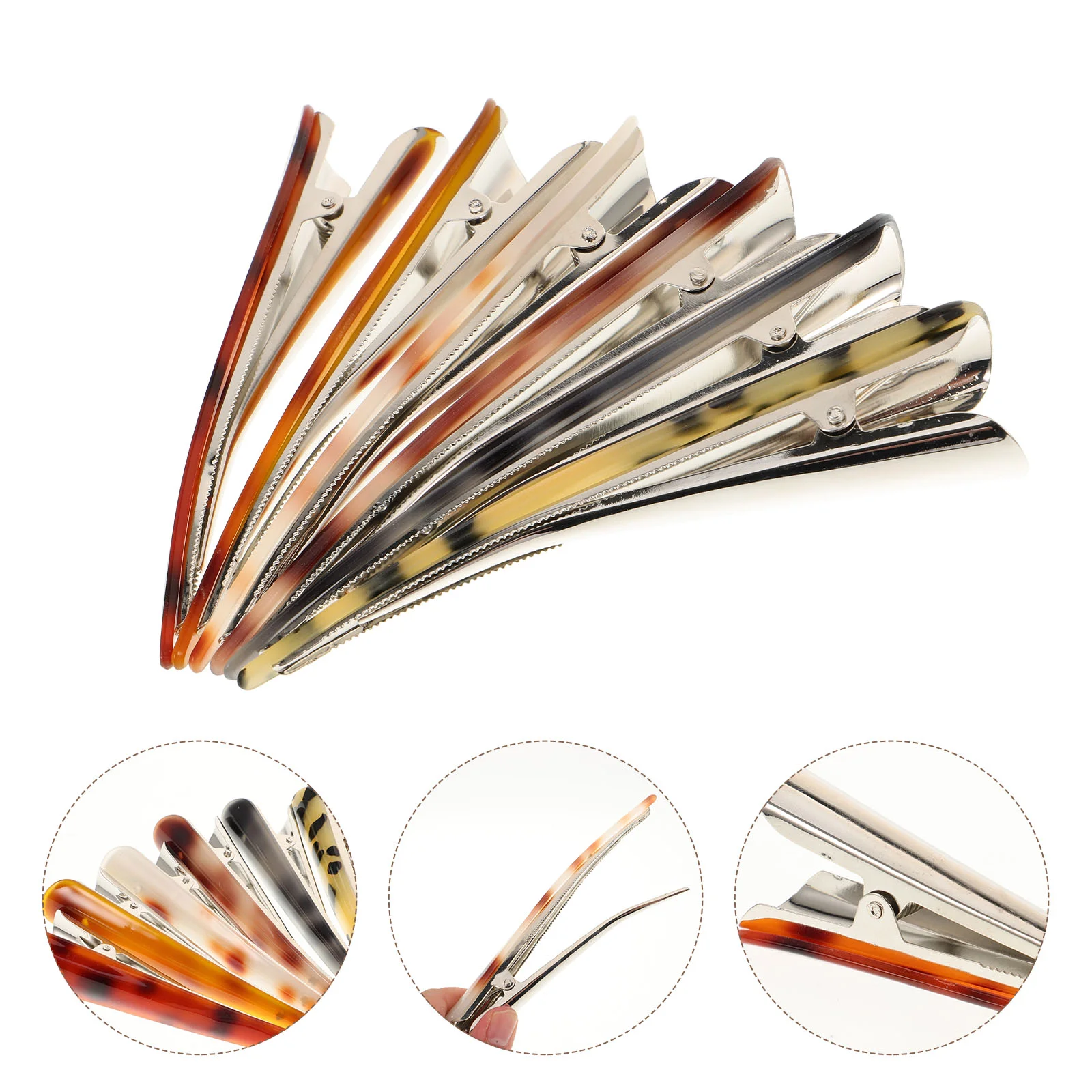 

6 Pcs Acetate Acrylic Horn Clip Hair Pin Clips Ponytail Needle Fashion Miss for Girls