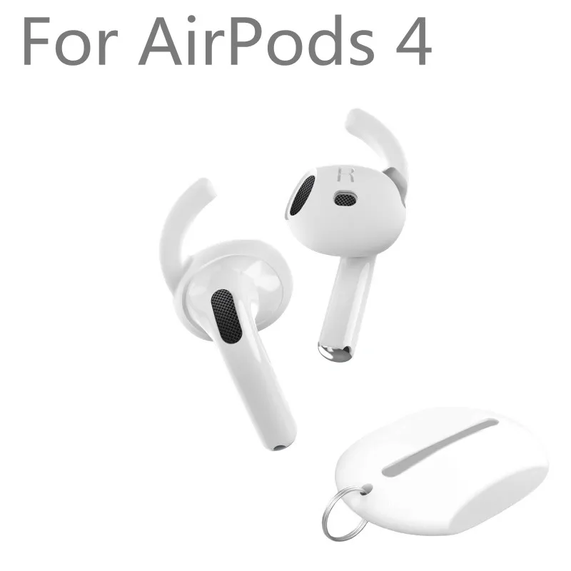 Silicone Eartips for AirPods 4 Tips Generation Sport Anti Shark Fin Silicone Eartips Anti Slip for AirPods 4 Headphone Earplug