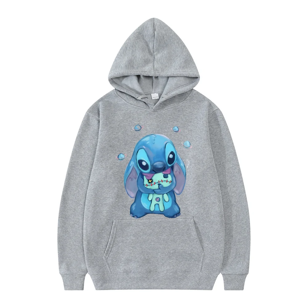 Stitch Disney Anime Hoodie Casual Sweatshirt Boys Fleece Pullover Y2k Sudadera Disney Print Hoodies Jacket Kids Clothes Girls