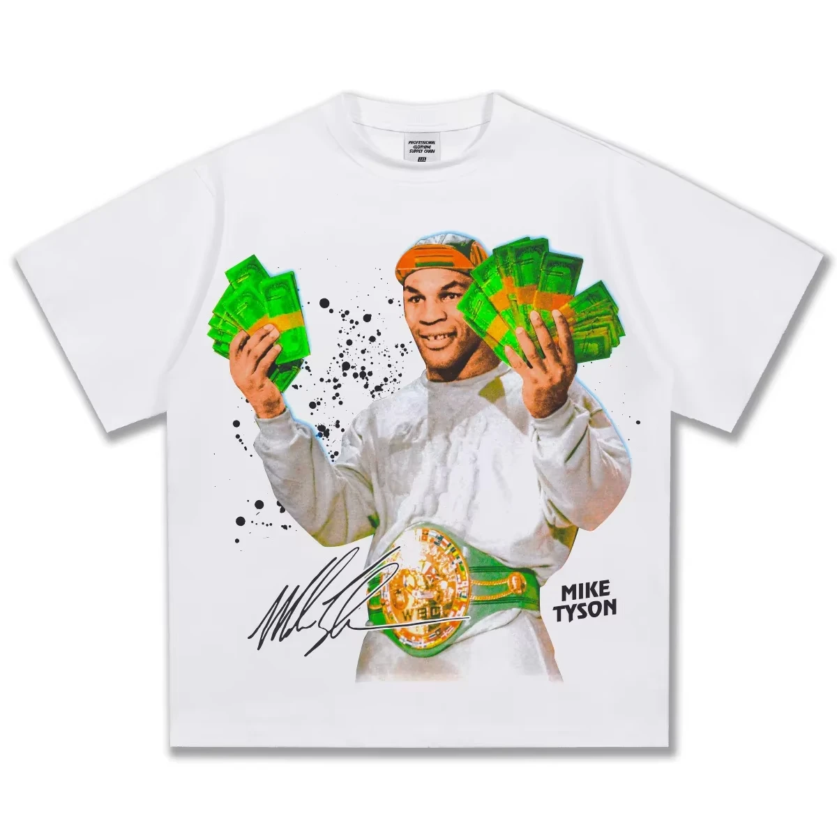 2026Men's Mike Tyson Money Print Graphic T-Shirt 100% Cotton Vintage Boxing Icon Print  Breathable Daily Casual Apparel