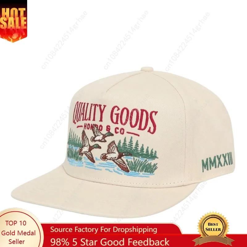 Vintage 90's Flying Duck Hat | Flat Brim | Green Underbrim | Roost | Hondo