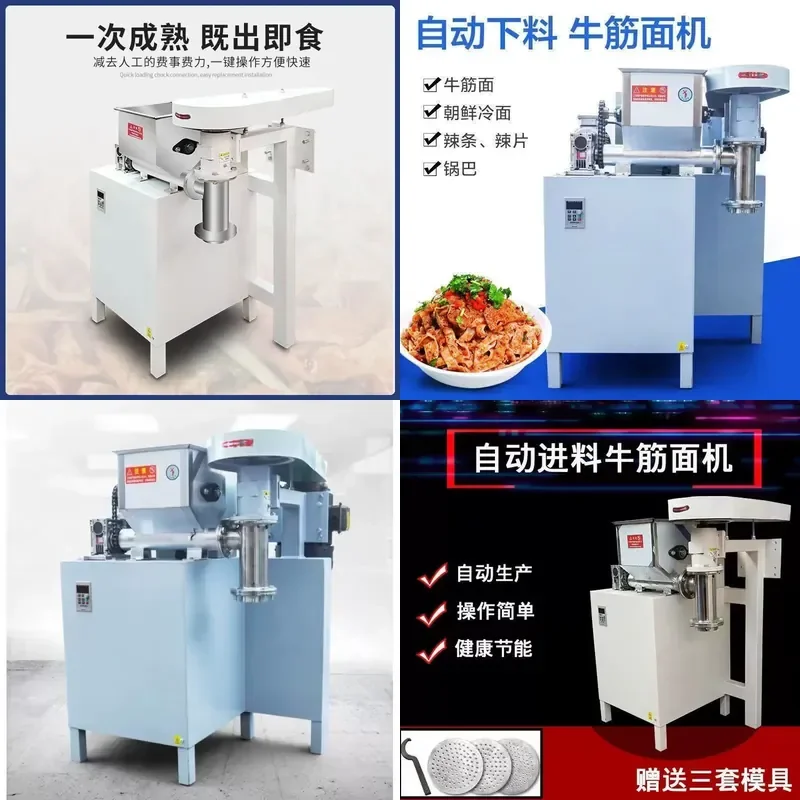 Automatic Beef Tendon Noodle Machine Commercial Spicy Strip Maker Self Ripening 100 Type Mold Feeding Formula for