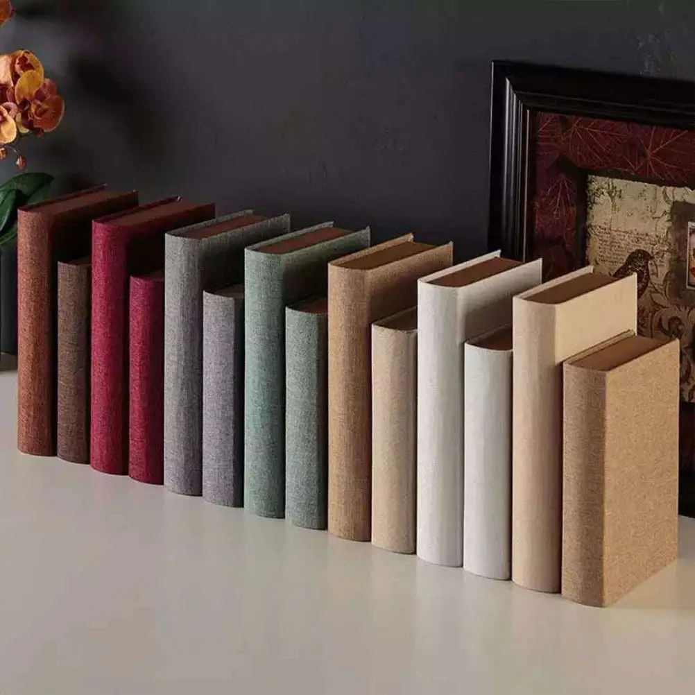 1Pcs Simulation Book Decor Premium Cloth Art Vintage Book Photo Prop for Home Bar Tea Shop Decoration 22x15.5x4.5cm