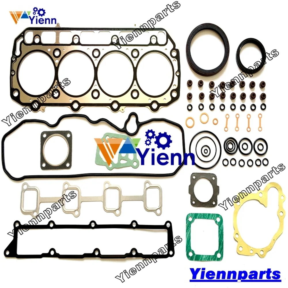 4TNV94 4TNV94-CHT ピストンリングセットフルオーバーホールガスケットキットヤンマートラクター D20P-8 グロバス 55 ドーザー D21A-8-W エンジン部品