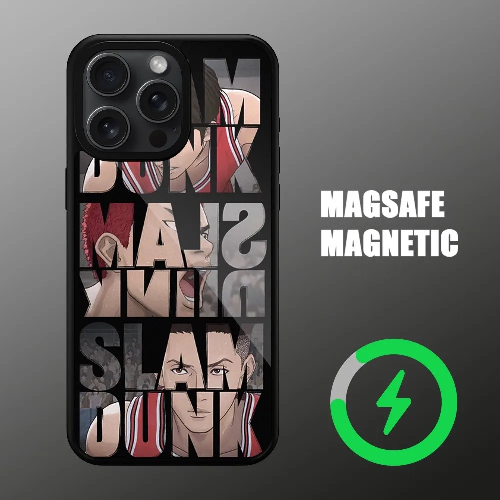 THE FIRST SLAM DUNK Phone Case For iPhone Magsafe Magnetic Wireless 11 12 13 14 15 Pro Max Plus Charging Cover