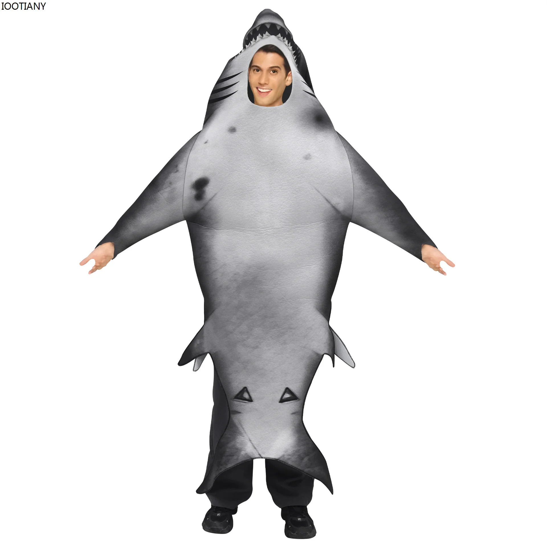 

New Halloween Funny Shark Cosplay Costume Animal Shark Roleplay Outfits Adult Carnival Easter Party Stage Props Holiday Dress Up