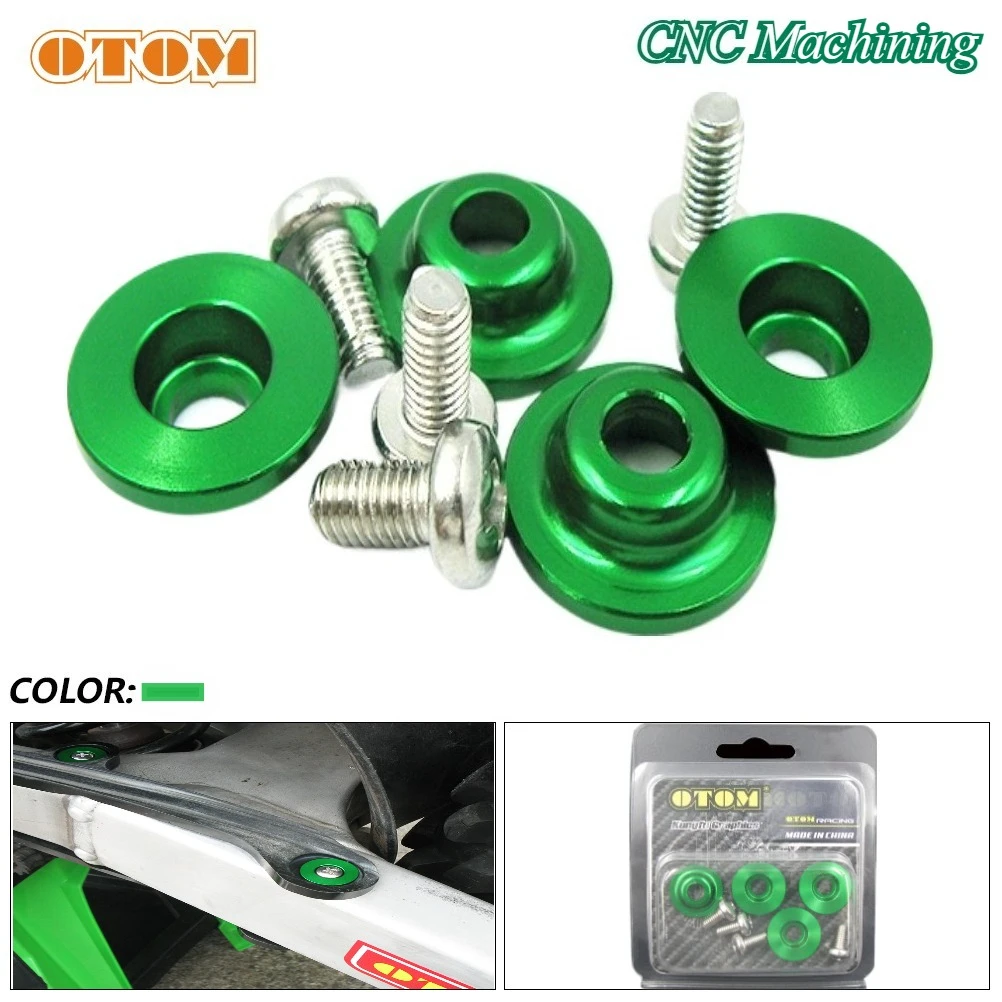 For KAWASAKI Motorcycle Chain Slider Washer CNC Machining Swing ARM Pad Buckle Flat Fork Gasket Screw Kit KX250F KX450F KXF 250