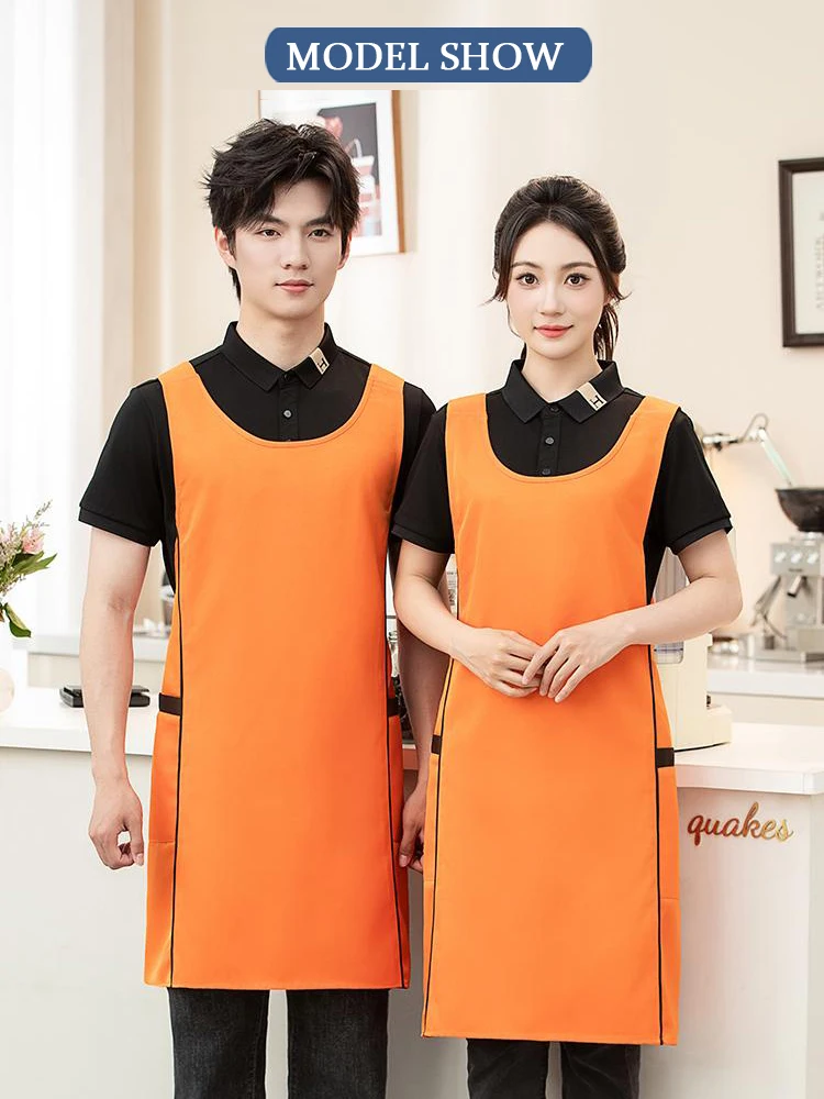 Sleek Waterproof Sleeveless Apron - Modern Stain-Resistant Smock for Home Kitchen & Professional Use Unisex Design for Work