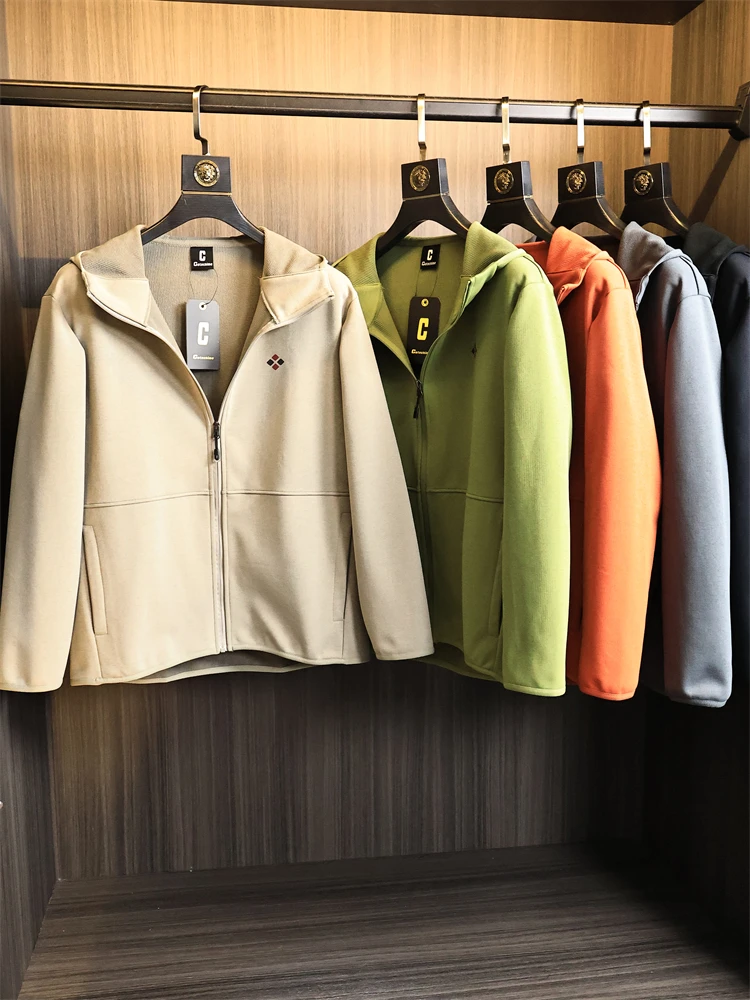 

Hooded Casual Jaet Men's Warmth Comfortable Flannel Autumn Versatile Faion Urban Sle Stand Fit Polyester Blend Zippe...