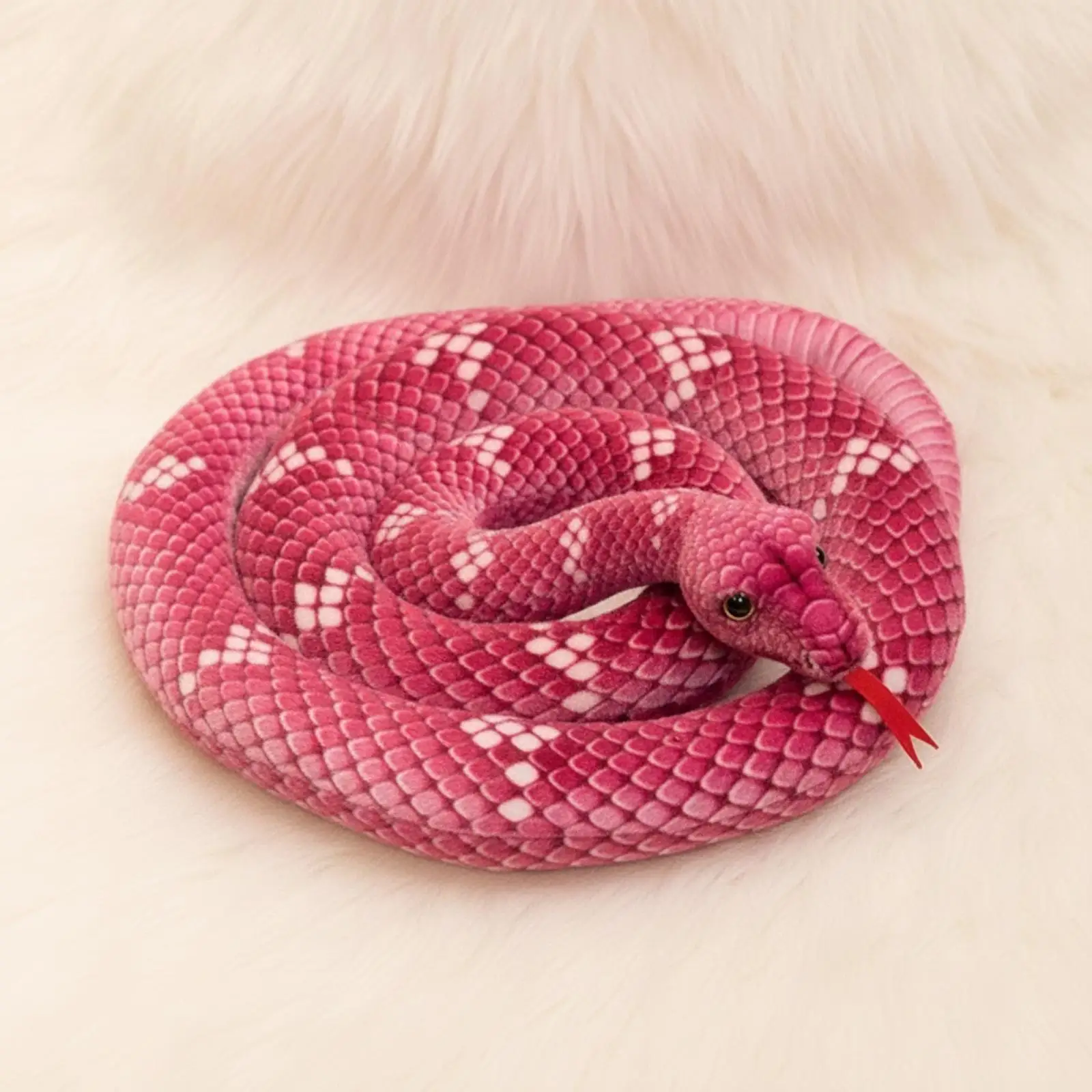 Lifelike Snake Stuffed Animal Plush Toy Soft PP Cotton Fill Cuddly Serpent Figure for Themed Party Decor Fun Conversation Piece