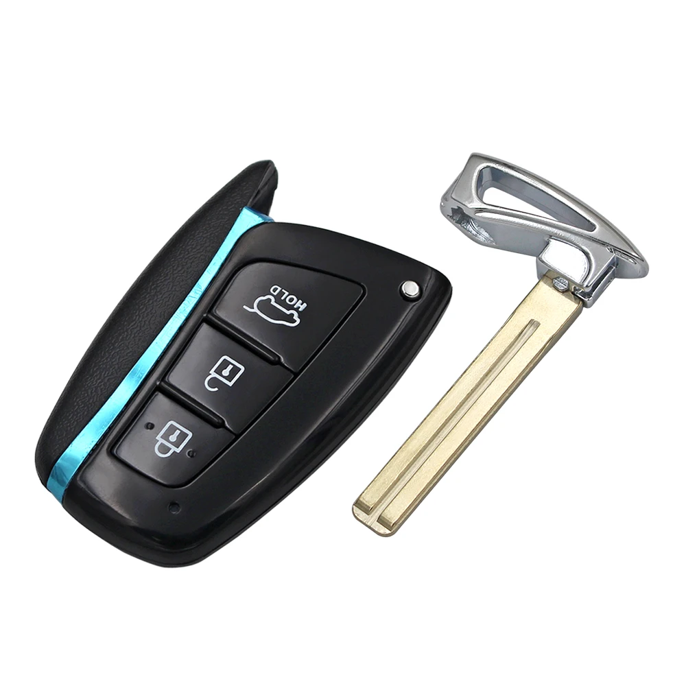 Ecusells 3/4 Button Smart Remote Key Shell Case Fob for HYUNDAI Santa Fe with HY22 Small Key