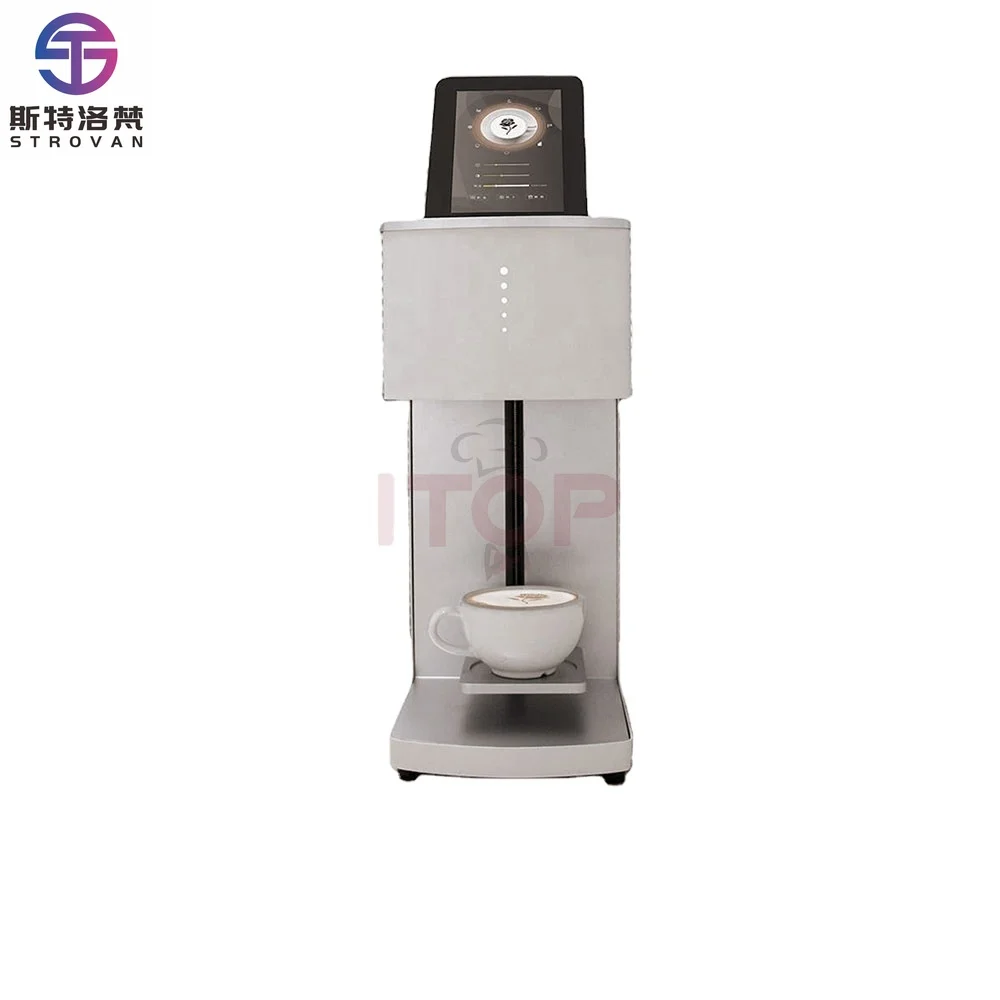 STLF JW 1 كوب لاتيه كعكة Selfie Art Printer طابعة قهوة زهرة الحبر الصالحة للأكل أوتوماتيكية بالكامل