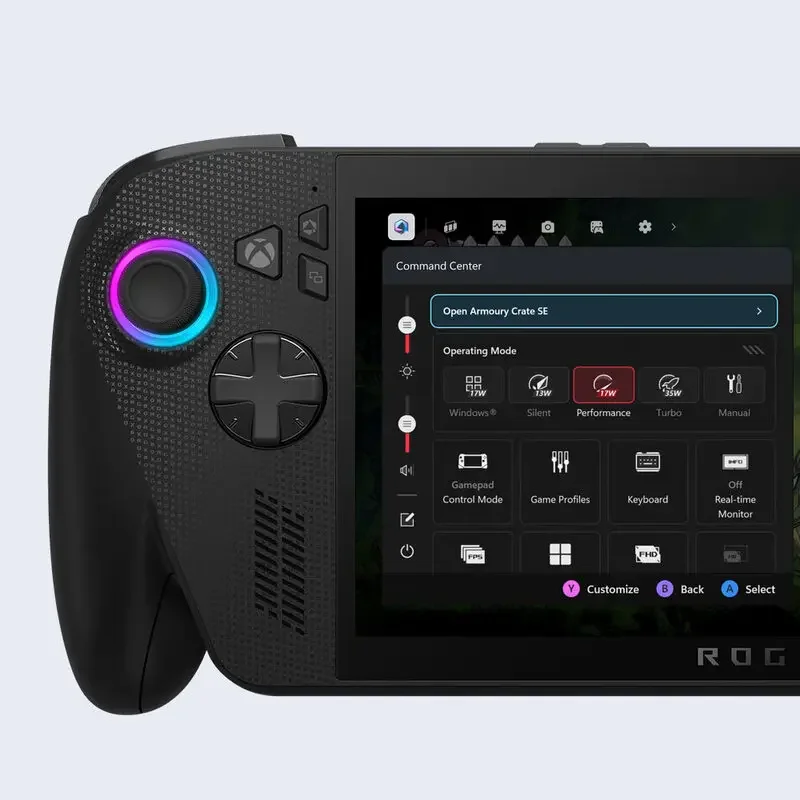 ROG XBOX ALLY X 7인치 휴대용 윈도우11 라이젠 AI Z2 익스트림 24GB+1TB SSD 500니트 VRR 가변 주사율 지원 콘솔