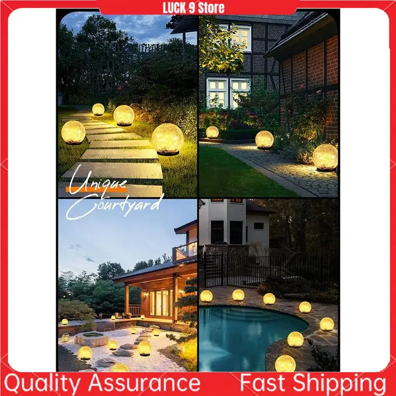 

4 Piece Garden Solar Ball Lights Outdoor Waterproof As Shown For Path Yard Patio Lawn