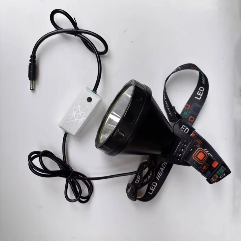 10W 12V Led Outdoor Headlamp Hunting Fishing External Power Dc Clip Power Headlight Glare