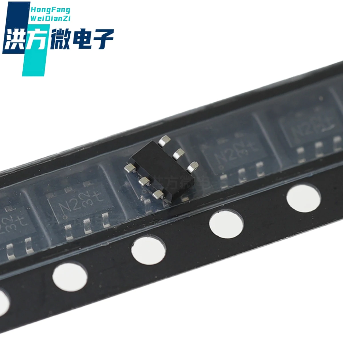 20-200PCS original, transistor (BJT) 600mW 45V 500mA，2 PNP (dual), SC-74-6：BC807DS,115，Marking code:N2