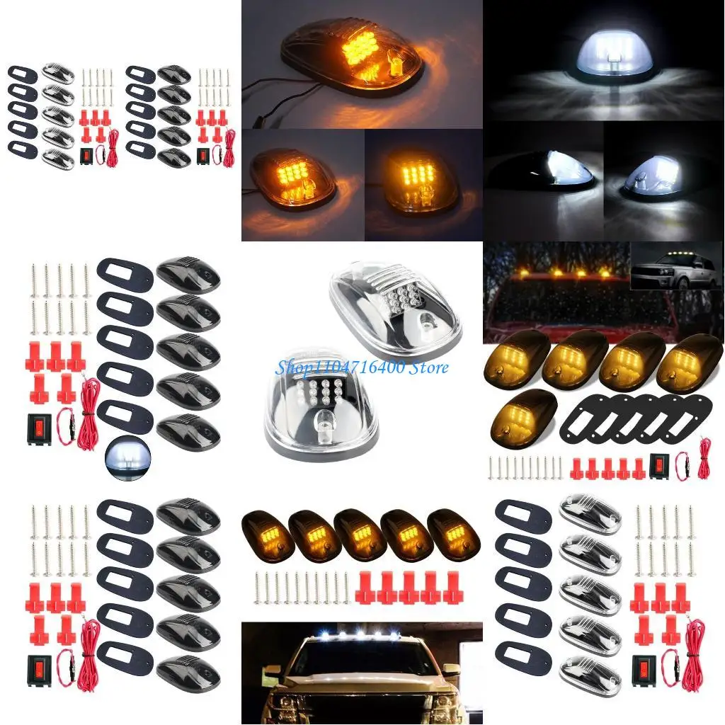 

y1gd Truck Cab Marker Lights 12 LEDs Roof Running Top Marker Lights Replacement