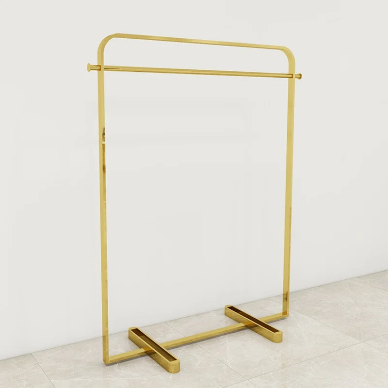 

custom，Good Price Golden Clothes Rack High Capacity Retail Clothing Display Rack