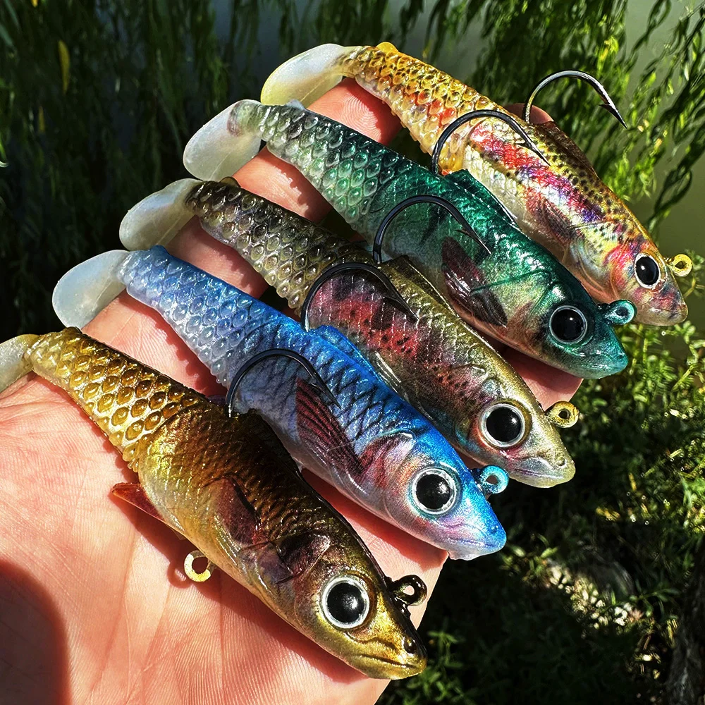 Probe ros 5 stücke Soft T-Tail Angel köder 15g 18g 21g 29g 36g Kunst köder Wobbler Zander Barsch Bass Hecht Paddel Schwanz Swimbait