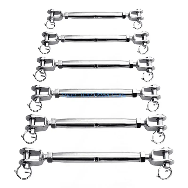 0XLD 2pieces 304 Stainless Steel Turnbuckles with High Strength Design for Efficient Tension Management Projects
